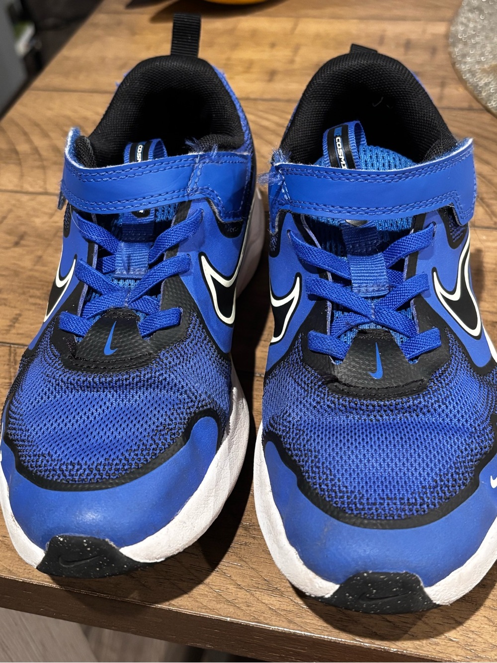 Nike Boys' Royal Blue and Black Velcro Athletic Sneakers